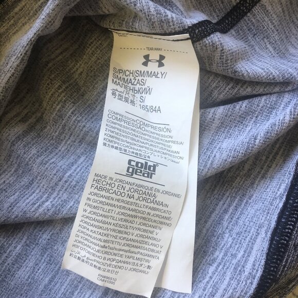 Under Armour Cold Gear Compression Mock Neck Long Sleeve Shirt Men’s Small Blue - Picture 4 of 8